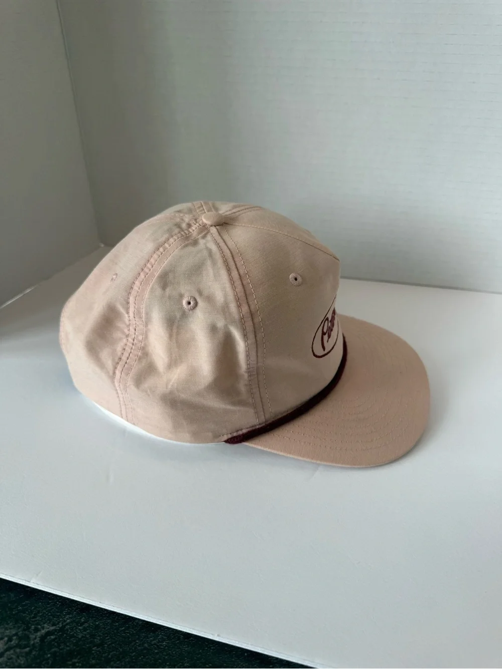 Peterbilt‎ Richardson Outdoor Rope Hat Snapback Beige Burgundy Trucker Cap